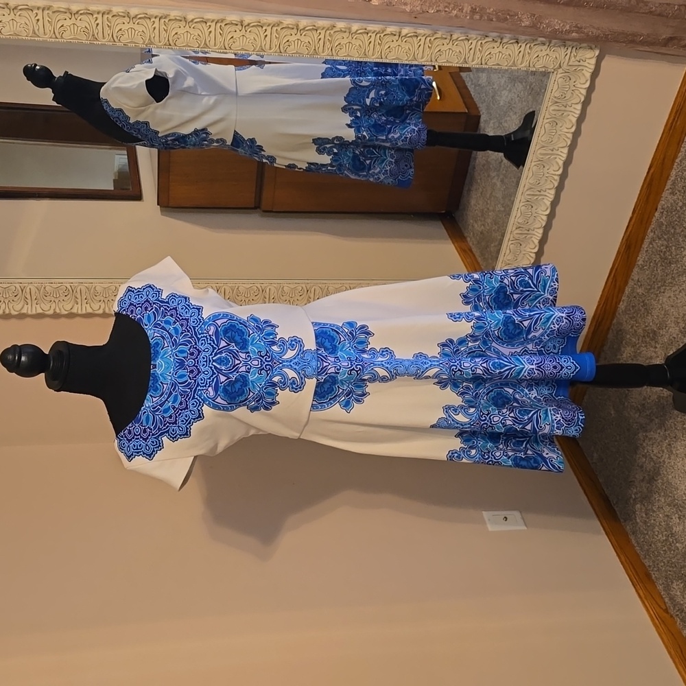 Floral Mandala-style Dress, sz 8